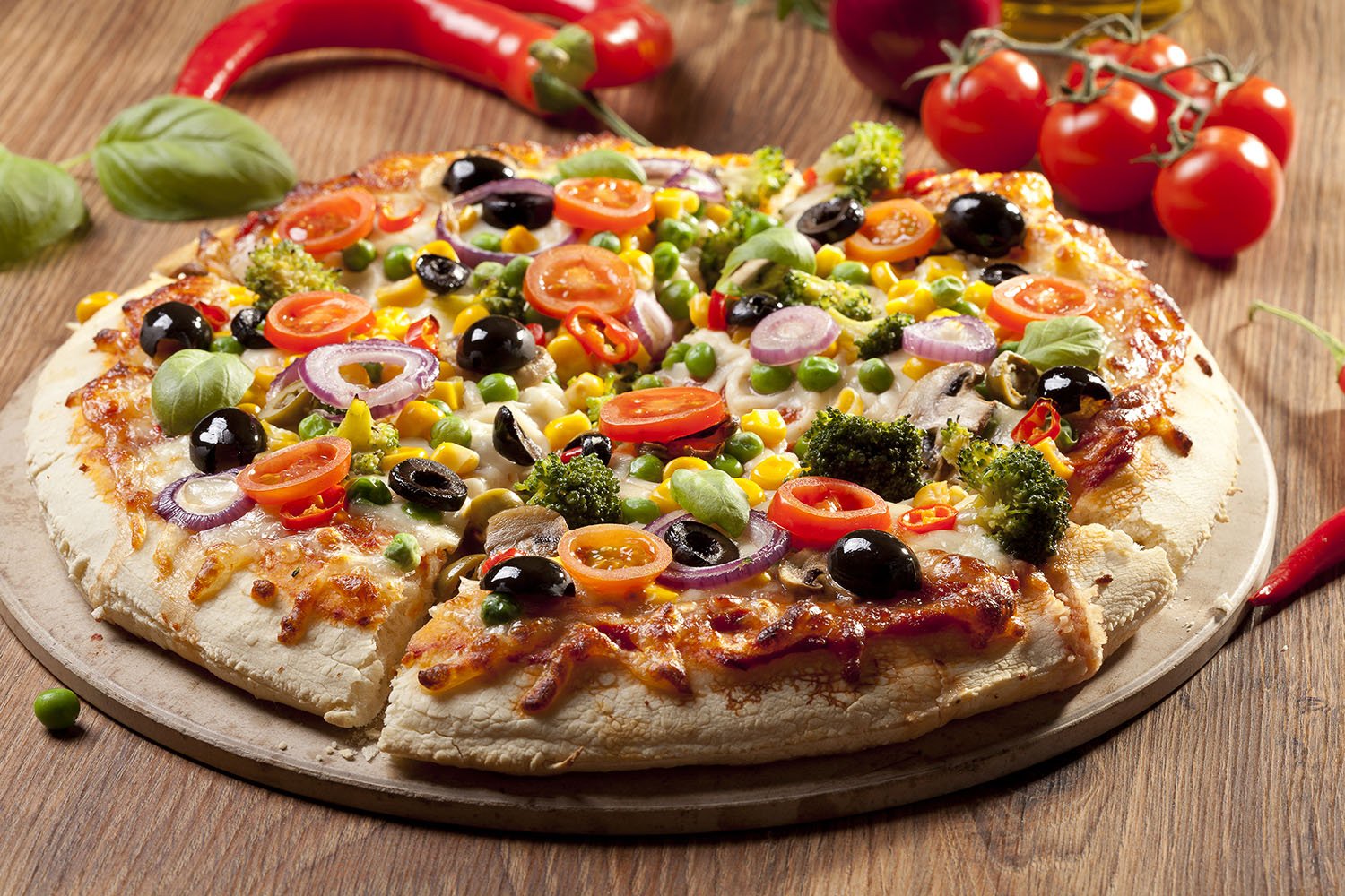Pizza Végétarienne + Boisson + Dessert